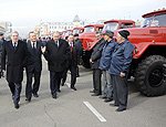 Полномочный представитель принял участие в церемонии передачи автомобилей добровольным пожарным дружинам сельских поселений Забайкалья
