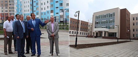 Осмотр здания школы № 211 в микрорайоне Родники г.Новосибирска
