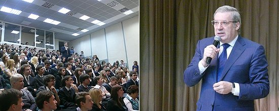 В ходе встречи с учениками старших классов