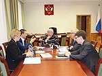 Полпред встретился с председателем общероссийской общественной организации «Российский Союз Молодежи» Павлом Красноруцким