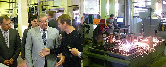 Полномочному представителю продемонстрировали производство котельных на ООО 'Терморобот'