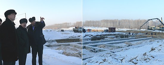 Полномочный представитель осмотрел площадку строительства школы на тысячу учеников