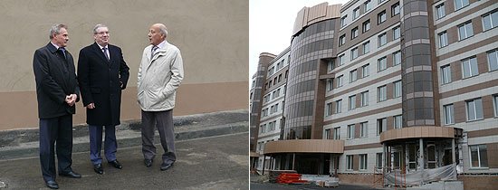 Осмотр строящегося здания учебного корпуса Института социальной реабилитации НГТУ