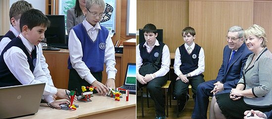 Полномочный представитель ознакомился с работой интерактив-класса «Школа робототехники»