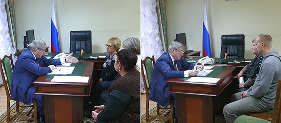 На личном приеме граждан