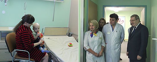 В ходе осмотра отделений центра нейрохирургии