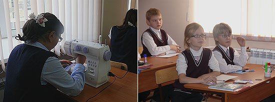 Виктор Толоконский осмотрел кабинеты технологии для девочек и  начальных классов
