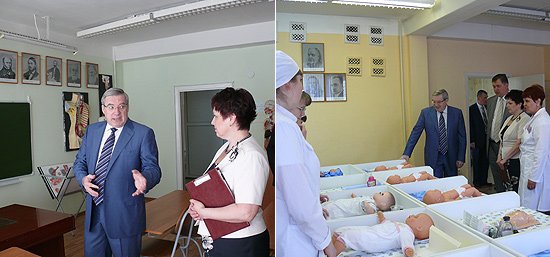 В Красноярском базовом медицинском колледже полпред осмотрел учебные кабинеты