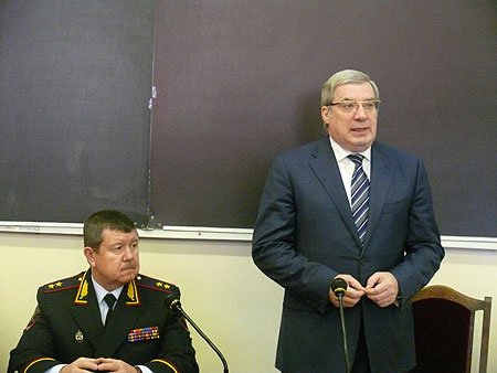 На встрече с личным составом сводного отряда, который в ближайшее время отправится в Северо-Кавказский регион Российской Федерации