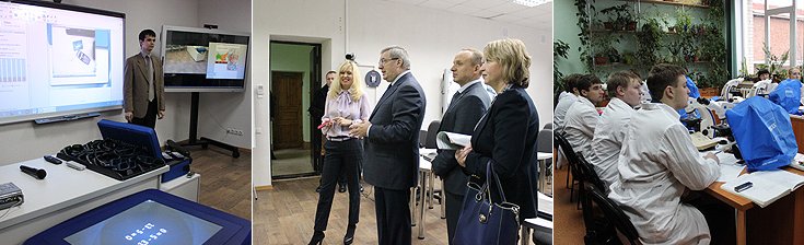 Полномочный представитель ознакомился с работой современных лабораторий и интерактивных аудиторий в НГПУ