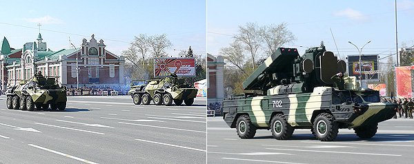 На параде была представлена современная военная техника