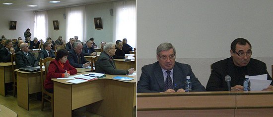 В ходе заседания (справа от полпреда - председатель Совета НООО «АРСП» Анатолий Степанов)