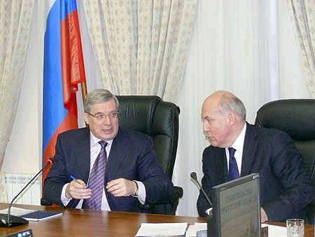 Полномочный представитель Президента РФ в СФО Виктор Толоконский, губернатор Иркутской области Дмитрий Мезенцев