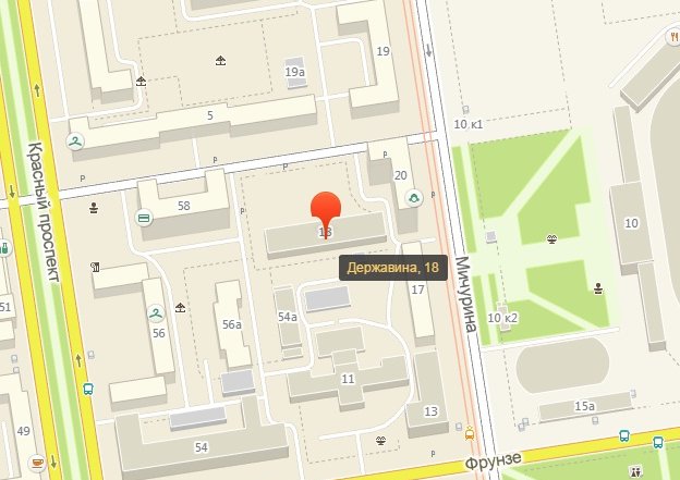 Местоположение на карте города
