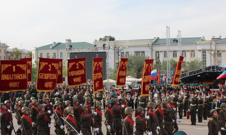 Военный парад войск Читинского гарнизона