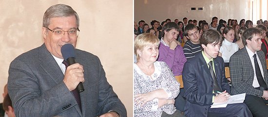 Виктор Толоконский поздравил студентов и педагогов Института молодежной политики и социальной работы НГПУ с Днем космонавтики