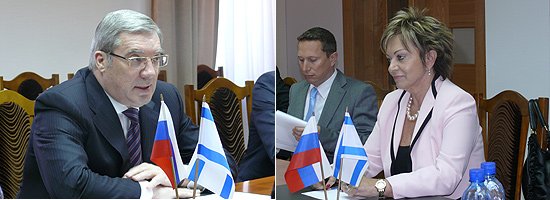 Полномочный представитель Президента РФ в СФО Виктор Толоконский встретился с Послом Государства Израиль в РФ Дорит Голендер