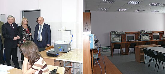 В ходе осмотра учебных аудиторий в новом корпусе