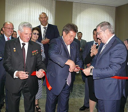 На открытии  выставочного зала «Космос» в Краеведческом музее Прокопьевска