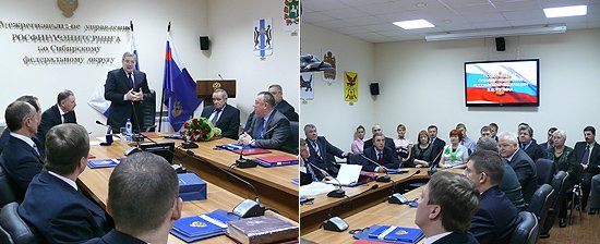 Виктор Толоконский поздравил коллектив Межрегионального управления Федеральной службы по финансовому мониторингу по Сибирскому федеральному округу с 10-летием создания службы